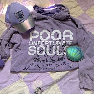 Disney Ursula Cropped Hoodie